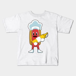 Hotdog with Mustard Kids T-Shirt